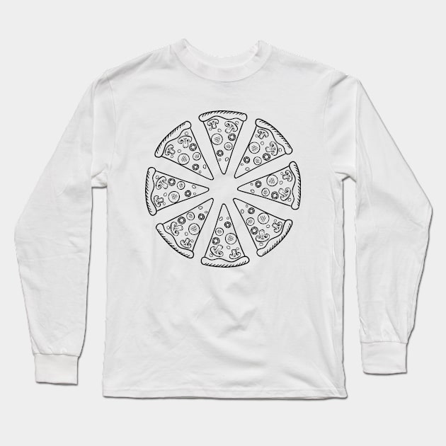 Pizza T-Shirt Long Sleeve T-Shirt by ProShop1